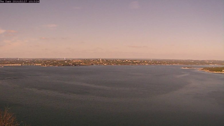 Lake Travis webcam, February 27, 2016 9:20 AM CT