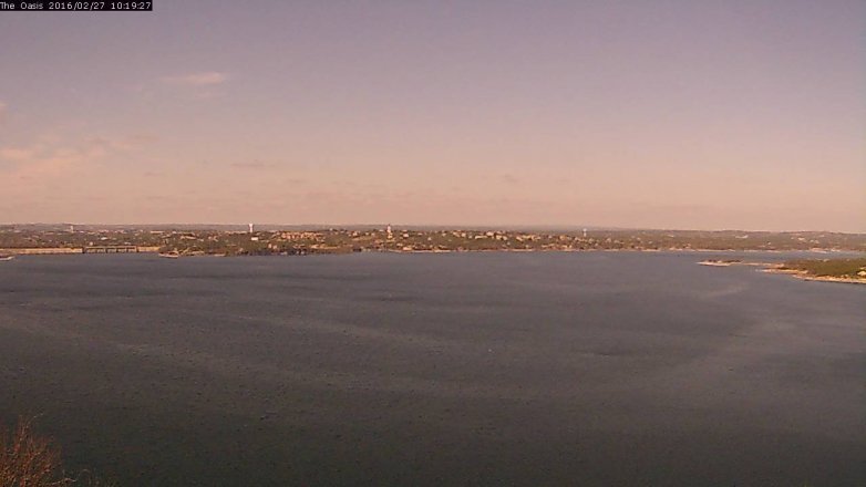 Lake Travis webcam, February 27, 2016 9:25 AM CT