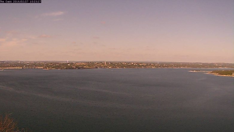 Lake Travis webcam, February 27, 2016 9:30 AM CT