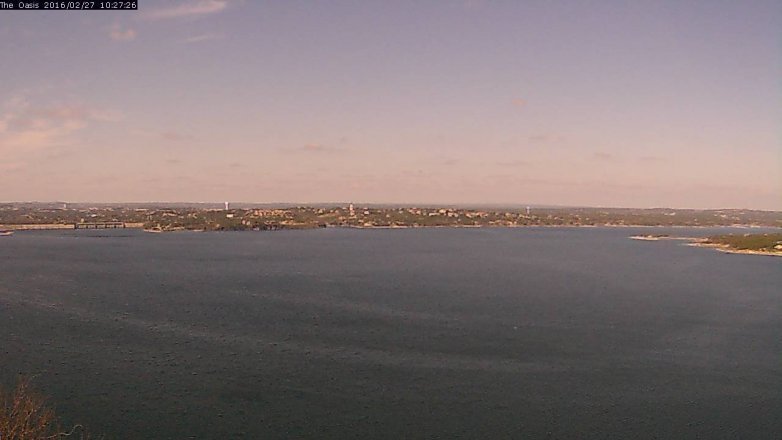 Lake Travis webcam, February 27, 2016 9:35 AM CT
