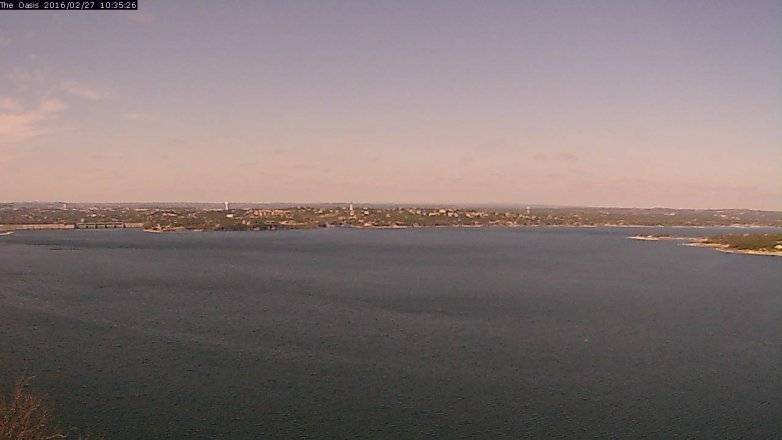 Lake Travis webcam, February 27, 2016 9:40 AM CT