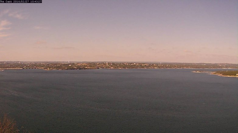 Lake Travis webcam, February 27, 2016 9:50 AM CT
