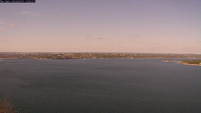 Lake Travis webcam, February 27, 2016 9:55 AM CT