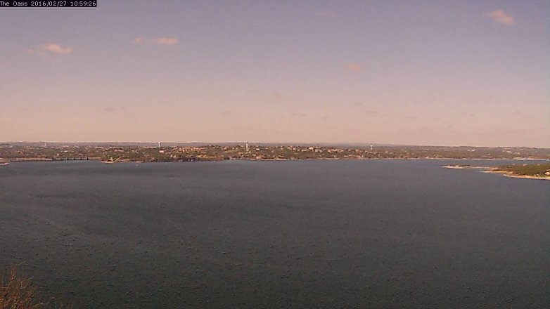 Lake Travis webcam, February 27, 2016 10:05 AM CT