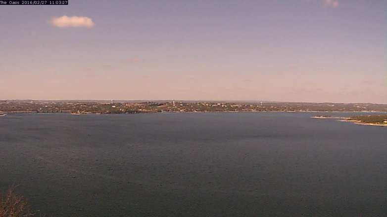 Lake Travis webcam, February 27, 2016 10:10 AM CT