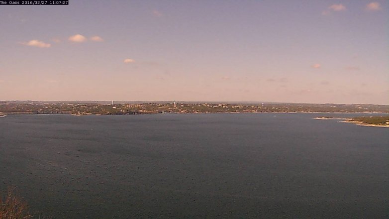 Lake Travis webcam, February 27, 2016 10:15 AM CT