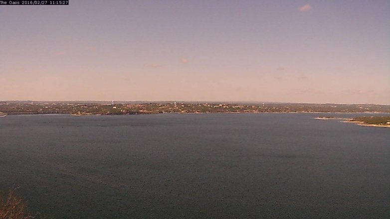 Lake Travis webcam, February 27, 2016 10:20 AM CT
