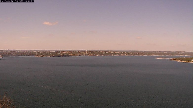 Lake Travis webcam, February 27, 2016 10:25 AM CT