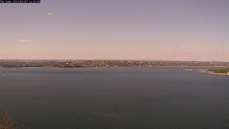 Lake Travis webcam, February 27, 2016 10:40 AM CT