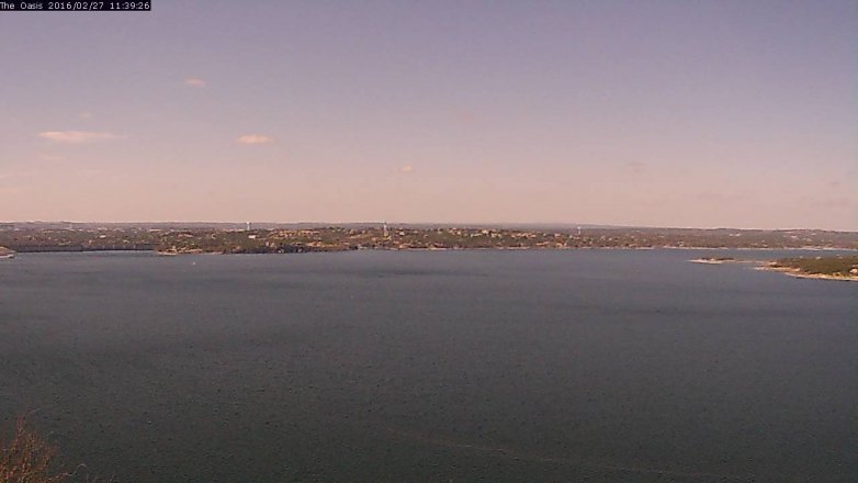 Lake Travis webcam, February 27, 2016 10:45 AM CT