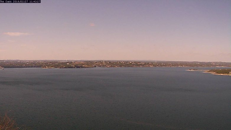 Lake Travis webcam, February 27, 2016 10:50 AM CT