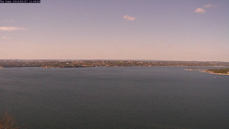 Lake Travis webcam, February 27, 2016 10:55 AM CT
