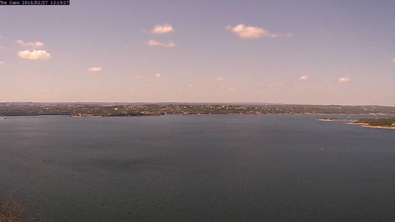 Lake Travis webcam, February 27, 2016 11:25 AM CT