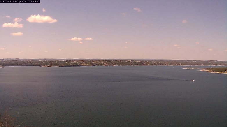 Lake Travis webcam, February 27, 2016 11:40 AM CT