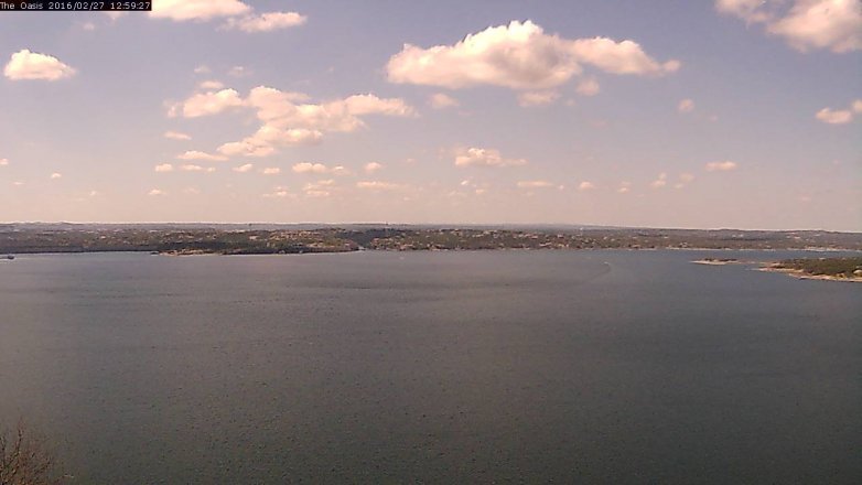 Lake Travis webcam, February 27, 2016 12:05 PM CT