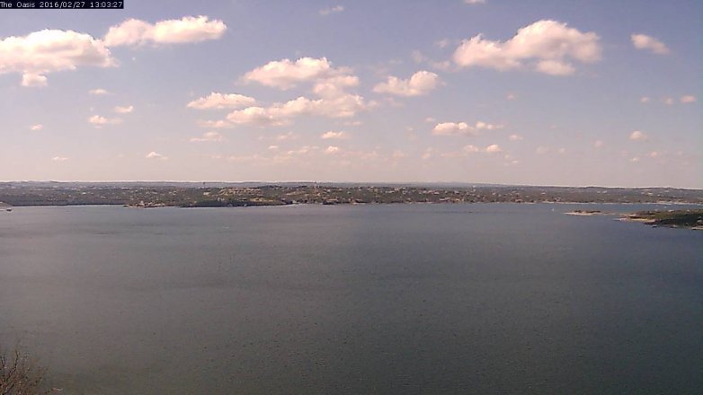 Lake Travis webcam, February 27, 2016 12:10 PM CT