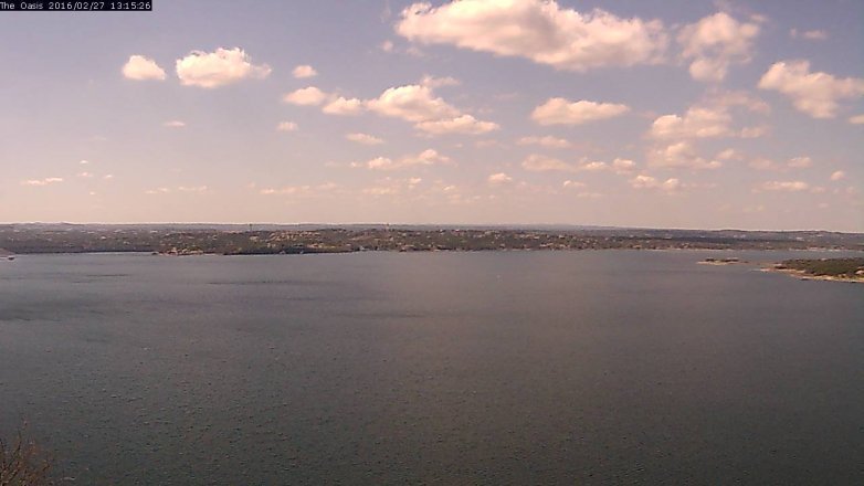 Lake Travis webcam, February 27, 2016 12:20 PM CT