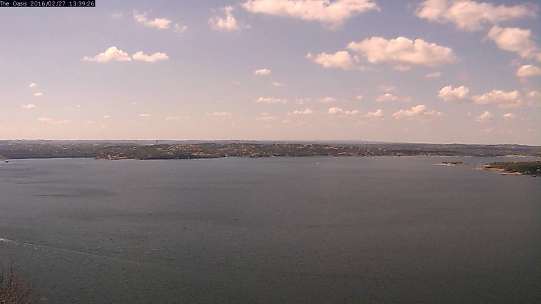 Lake Travis webcam, February 27, 2016 12:45 PM CT