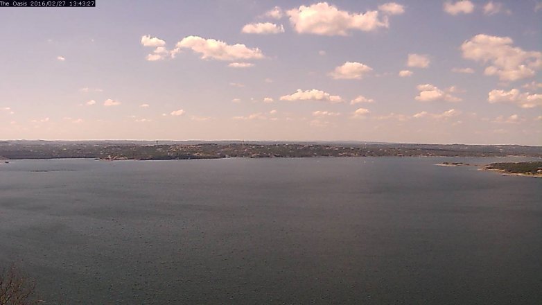 Lake Travis webcam, February 27, 2016 12:50 PM CT