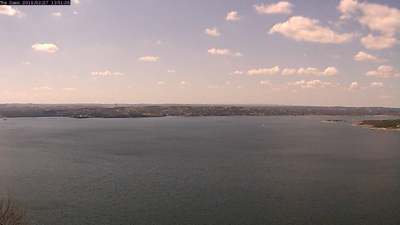 Lake Travis webcam, February 27, 2016 1:00 PM CT