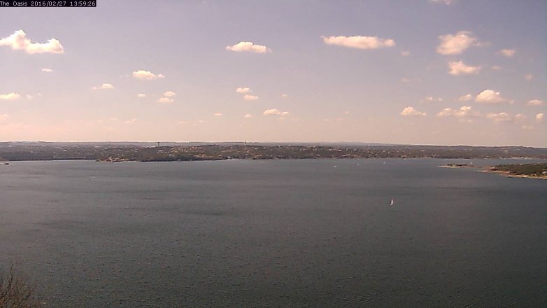Lake Travis webcam, February 27, 2016 1:05 PM CT