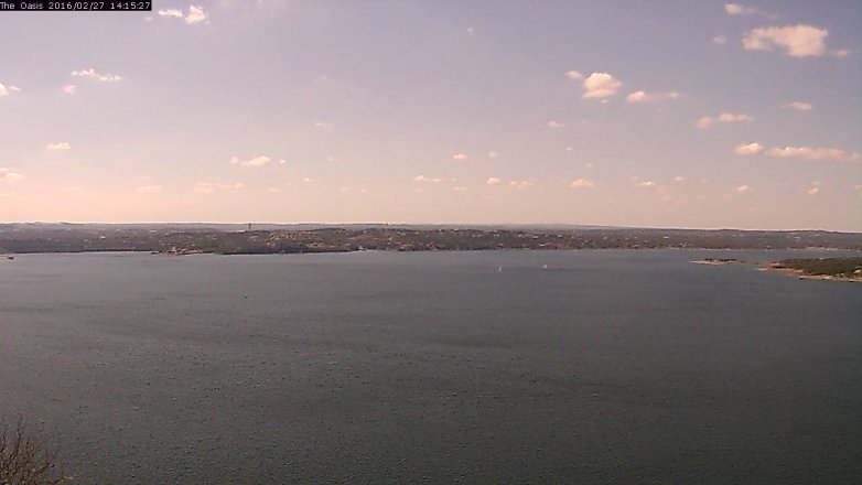 Lake Travis webcam, February 27, 2016 1:20 PM CT