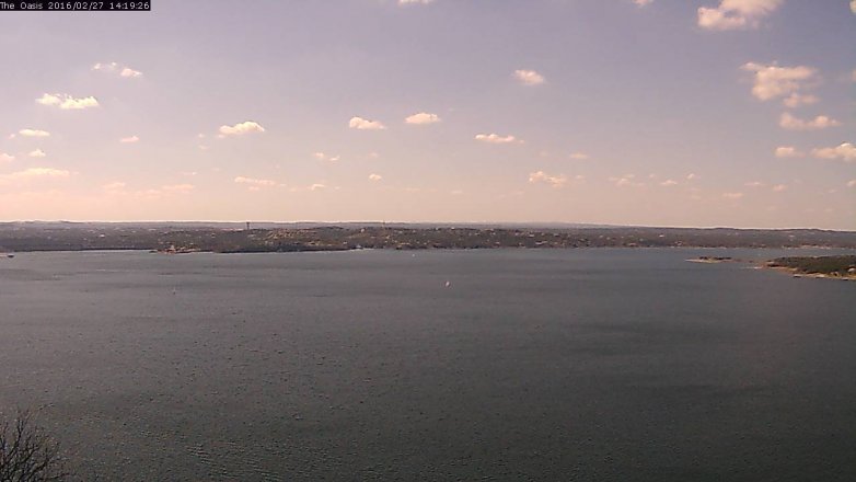Lake Travis webcam, February 27, 2016 1:25 PM CT