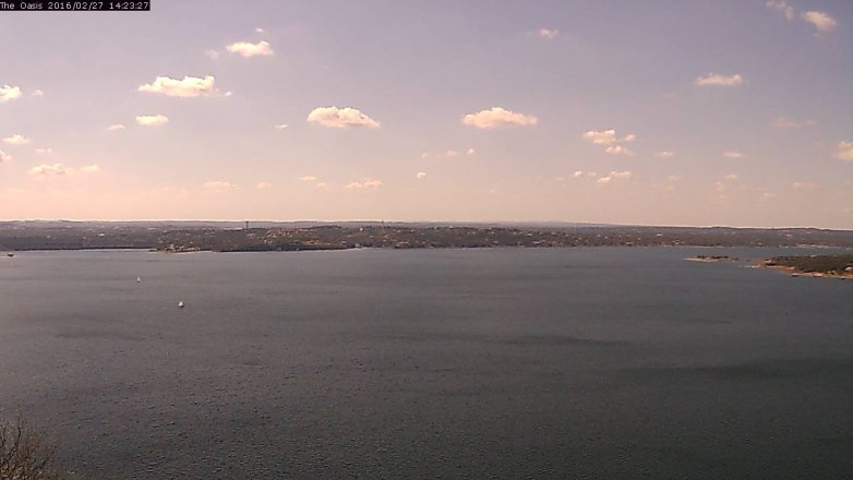 Lake Travis webcam, February 27, 2016 1:30 PM CT