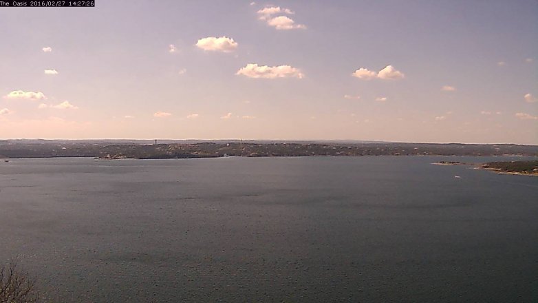 Lake Travis webcam, February 27, 2016 1:35 PM CT
