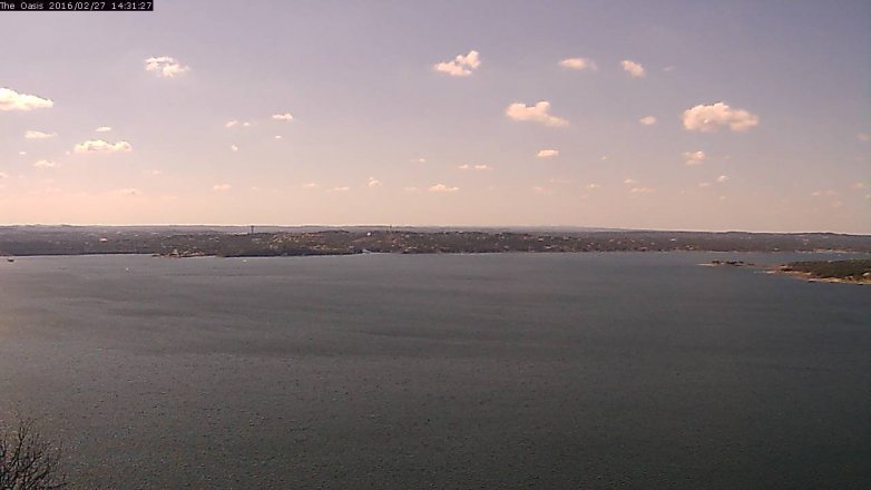 Lake Travis webcam, February 27, 2016 1:40 PM CT