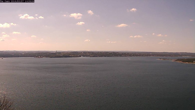Lake Travis webcam, February 27, 2016 1:45 PM CT