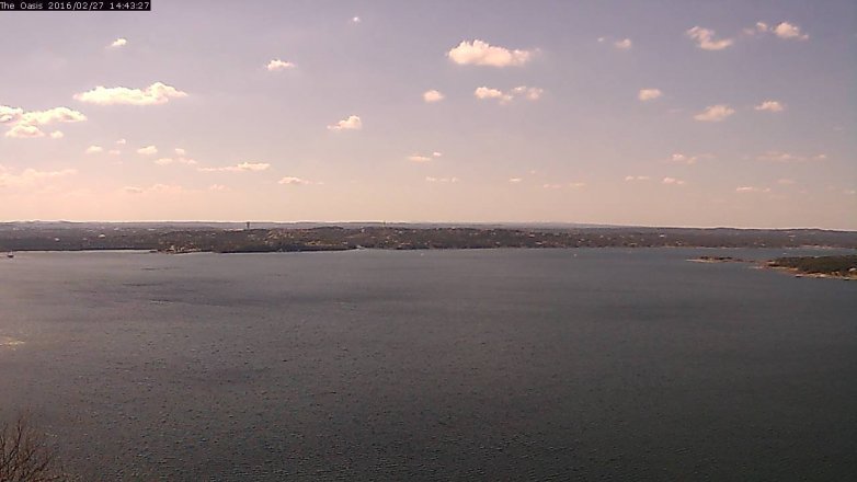 Lake Travis webcam, February 27, 2016 1:50 PM CT
