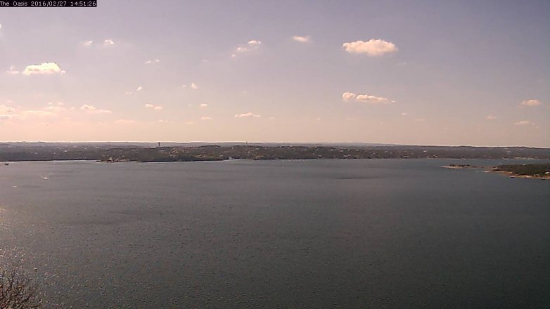 Lake Travis webcam, February 27, 2016 2:00 PM CT