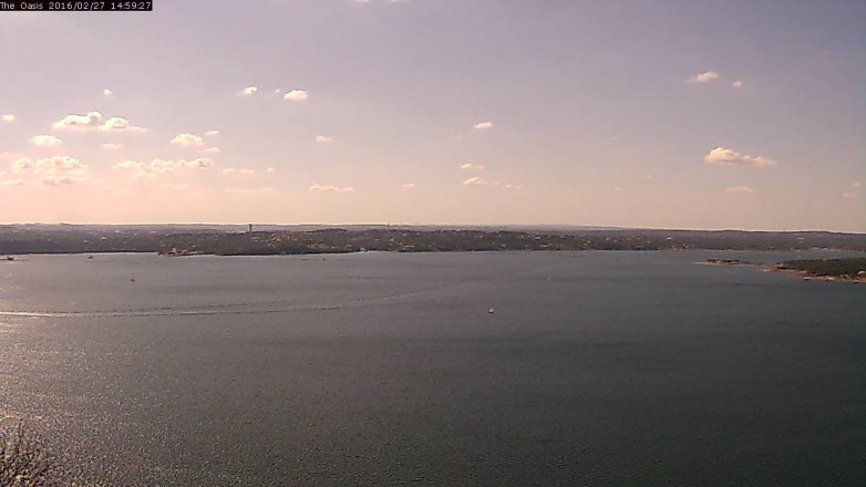 Lake Travis webcam, February 27, 2016 2:05 PM CT