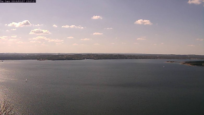 Lake Travis webcam, February 27, 2016 2:15 PM CT