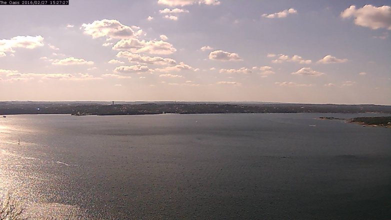 Lake Travis webcam, February 27, 2016 2:35 PM CT