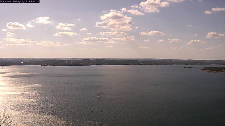 Lake Travis webcam, February 27, 2016 2:40 PM CT