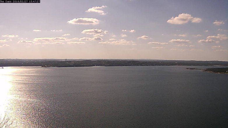 Lake Travis webcam, February 27, 2016 2:55 PM CT