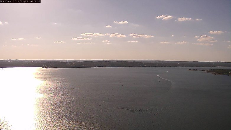 Lake Travis webcam, February 27, 2016 3:20 PM CT