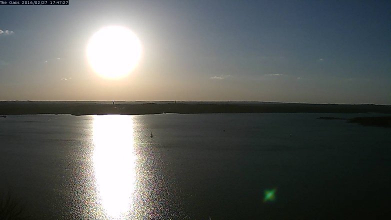 Lake Travis webcam, February 27, 2016 4:55 PM CT