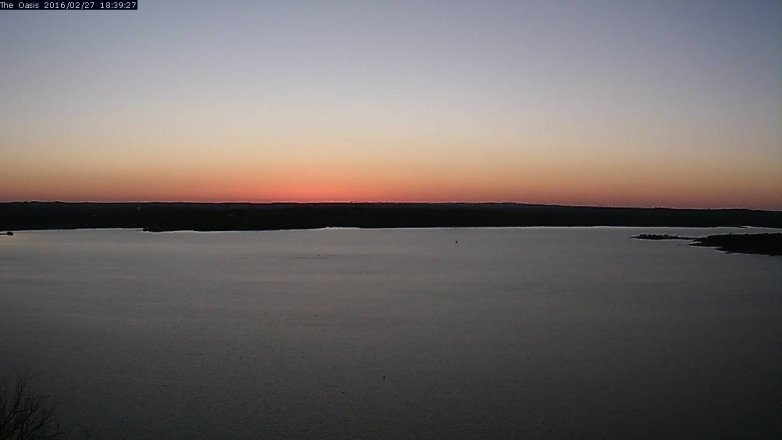 Lake Travis webcam, February 27, 2016 5:45 PM CT