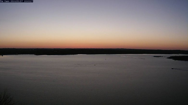 Lake Travis webcam, February 27, 2016 5:50 PM CT