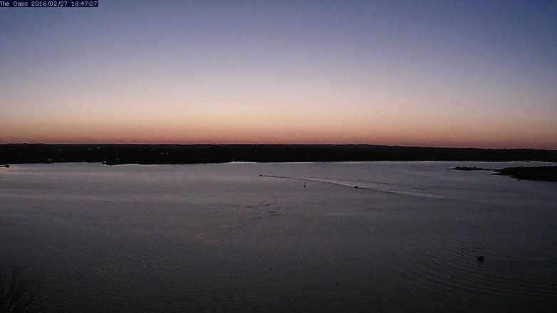 Lake Travis webcam, February 27, 2016 5:55 PM CT