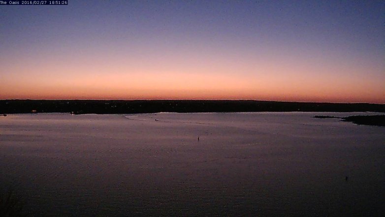 Lake Travis webcam, February 27, 2016 6:00 PM CT