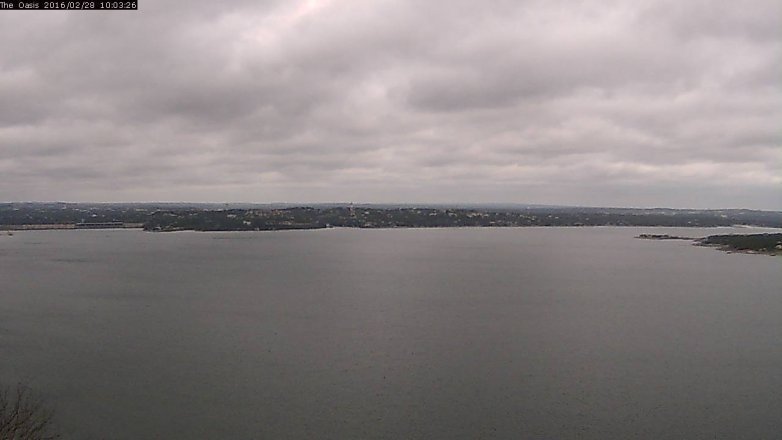 Lake Travis webcam, February 28, 2016 9:10 AM CT
