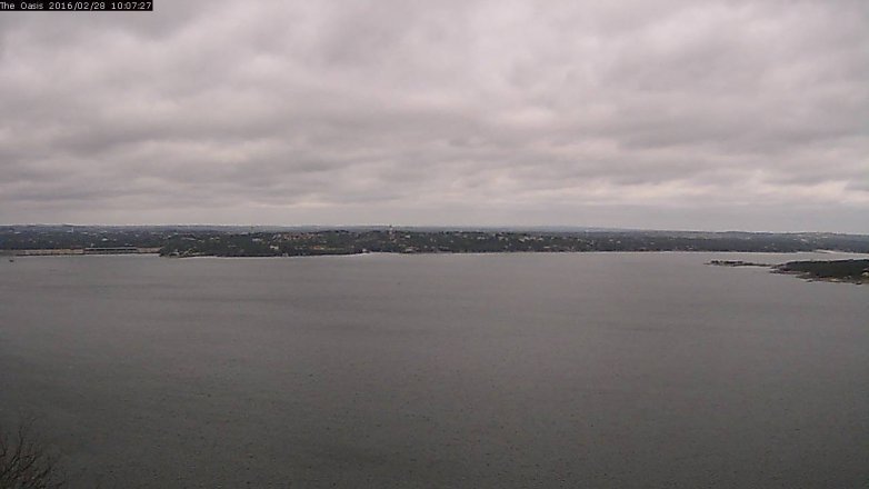 Lake Travis webcam, February 28, 2016 9:15 AM CT