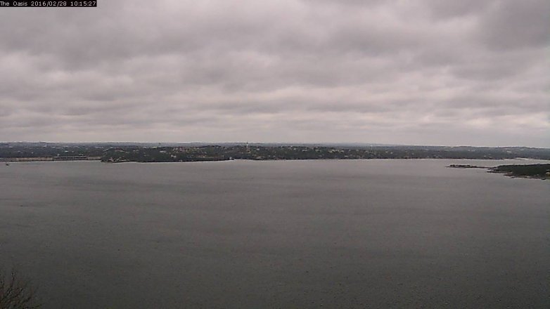 Lake Travis webcam, February 28, 2016 9:20 AM CT