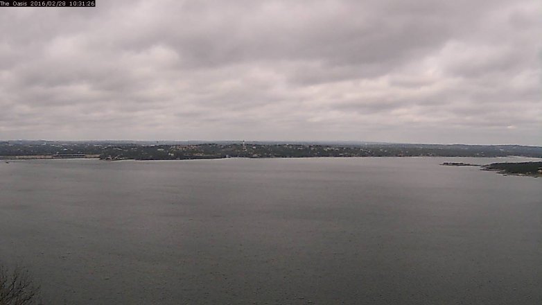 Lake Travis webcam, February 28, 2016 9:40 AM CT