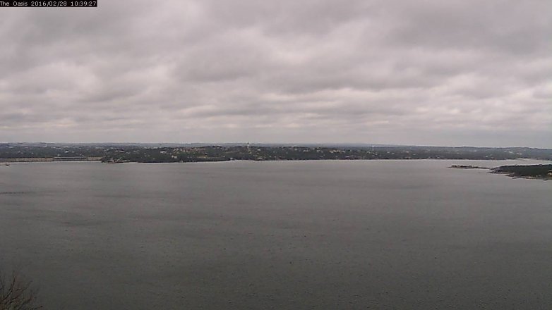 Lake Travis webcam, February 28, 2016 9:45 AM CT