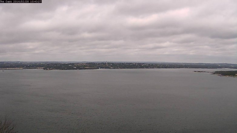 Lake Travis webcam, February 28, 2016 9:50 AM CT
